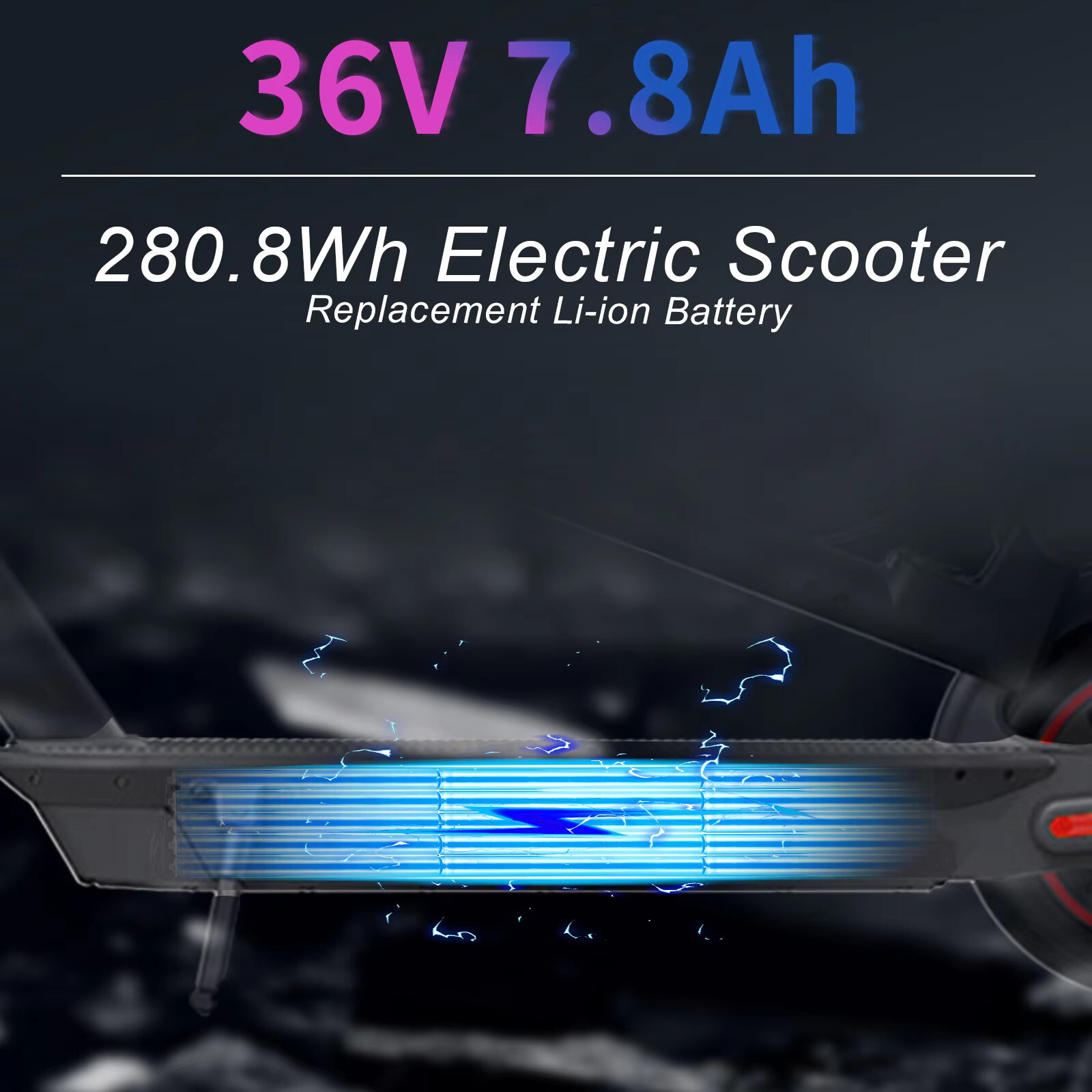 36V 7.8Ah Electric Scooter Li-ion Lithium Battery Replacement for 250W Motor