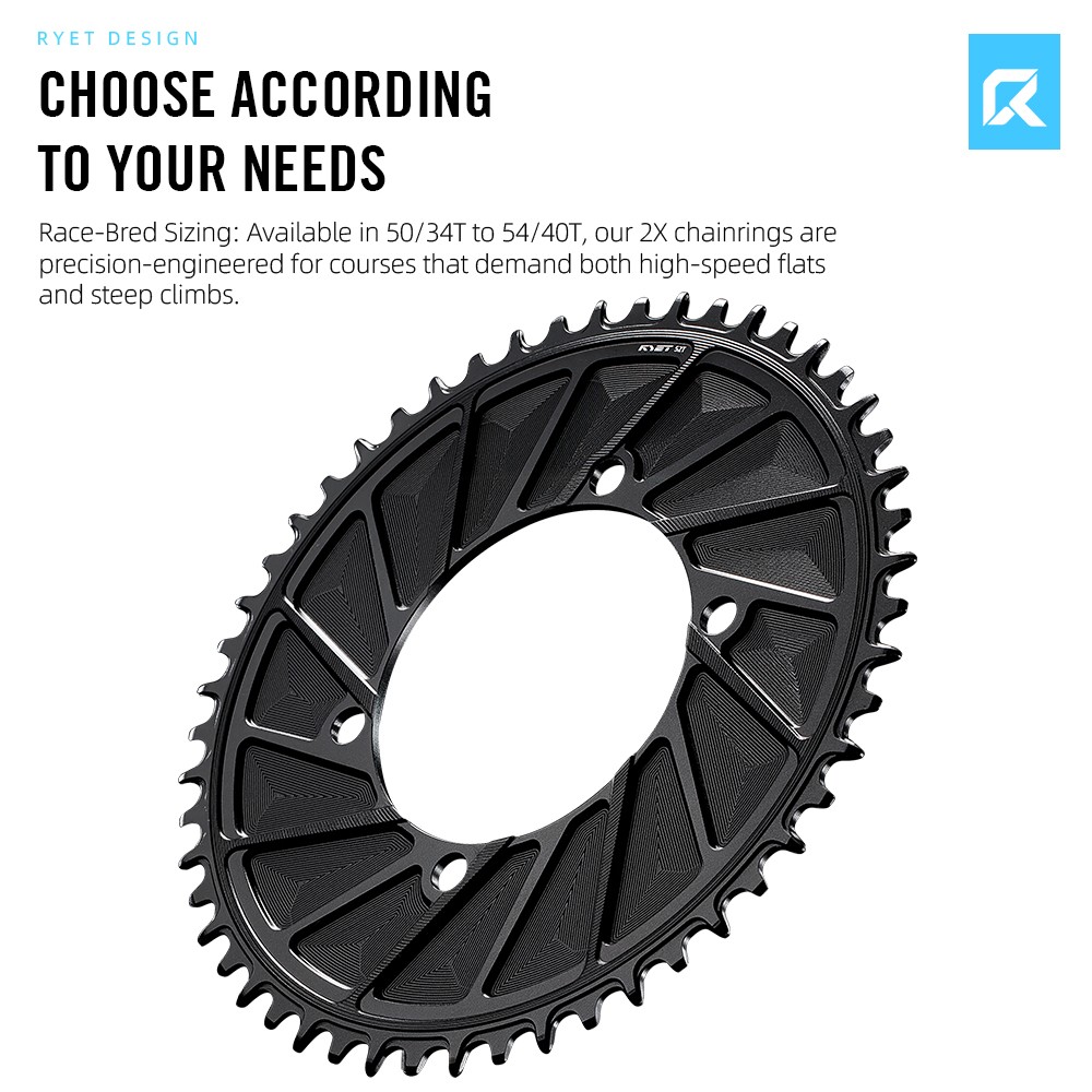 Aero Bike Chainring Compatible 54-40T 56-42T 11/12 Speed For Road & TT Bikes