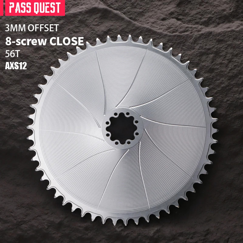Round Narrow Wide Chainring 3mm Offest Direct Mount Crank Gravel Bike AXS 40-56T