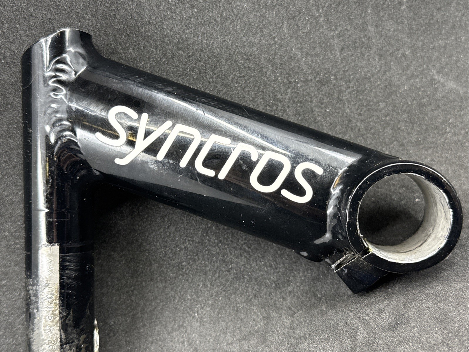 Vintage SYNCROS Black 115mm Length 26.0mm Clamp Alloy 22.2 Quill Road Stem