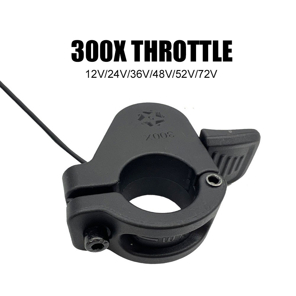eBike Thumb Throttle 300X 3Pin 24V-72V Right/Left Hand Throttle SM/WP Plug Parts
