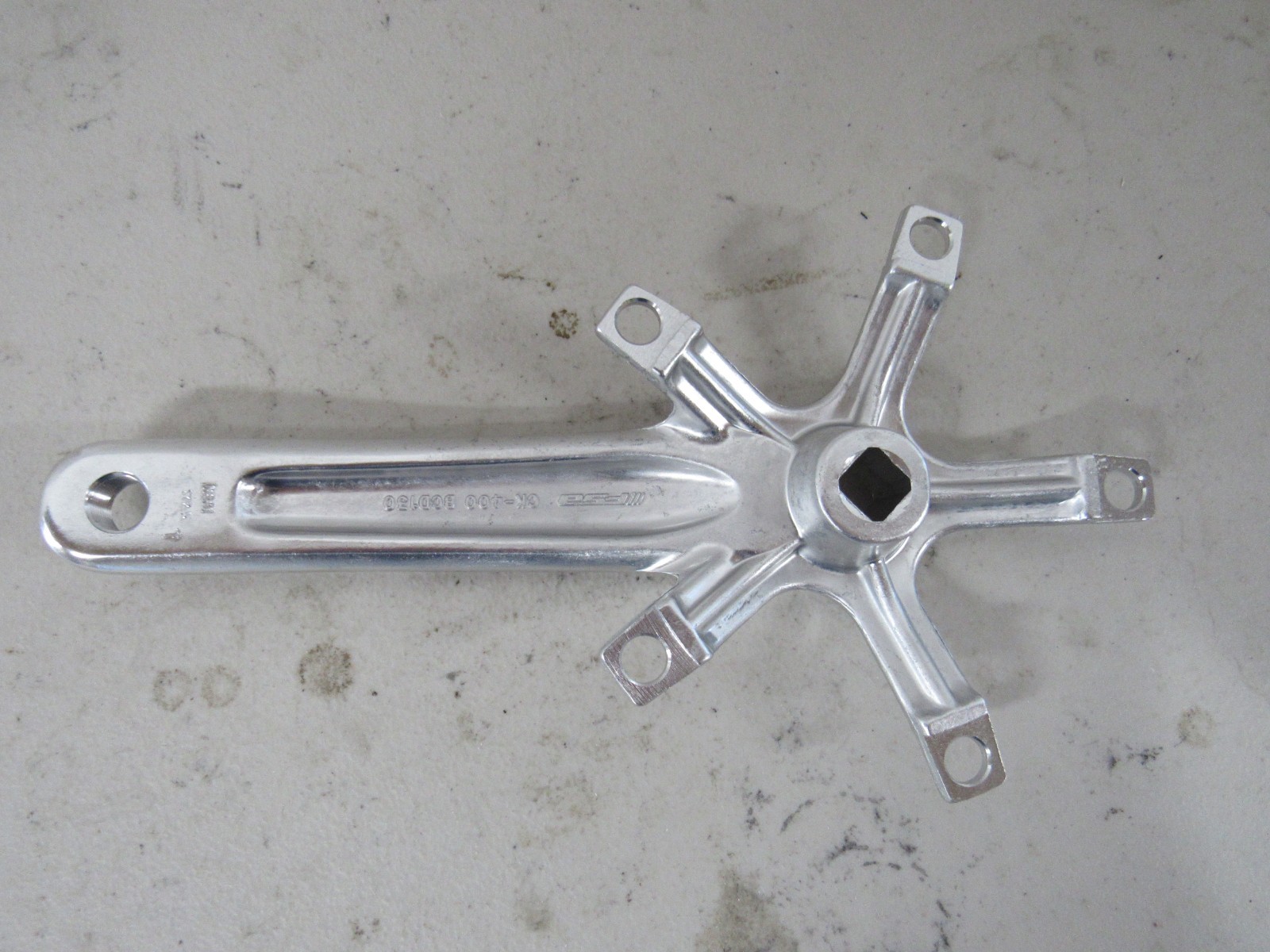 FSA VERO Double Right Crank Arm 172.5mm for Square Taper BB No Chainrings Silver