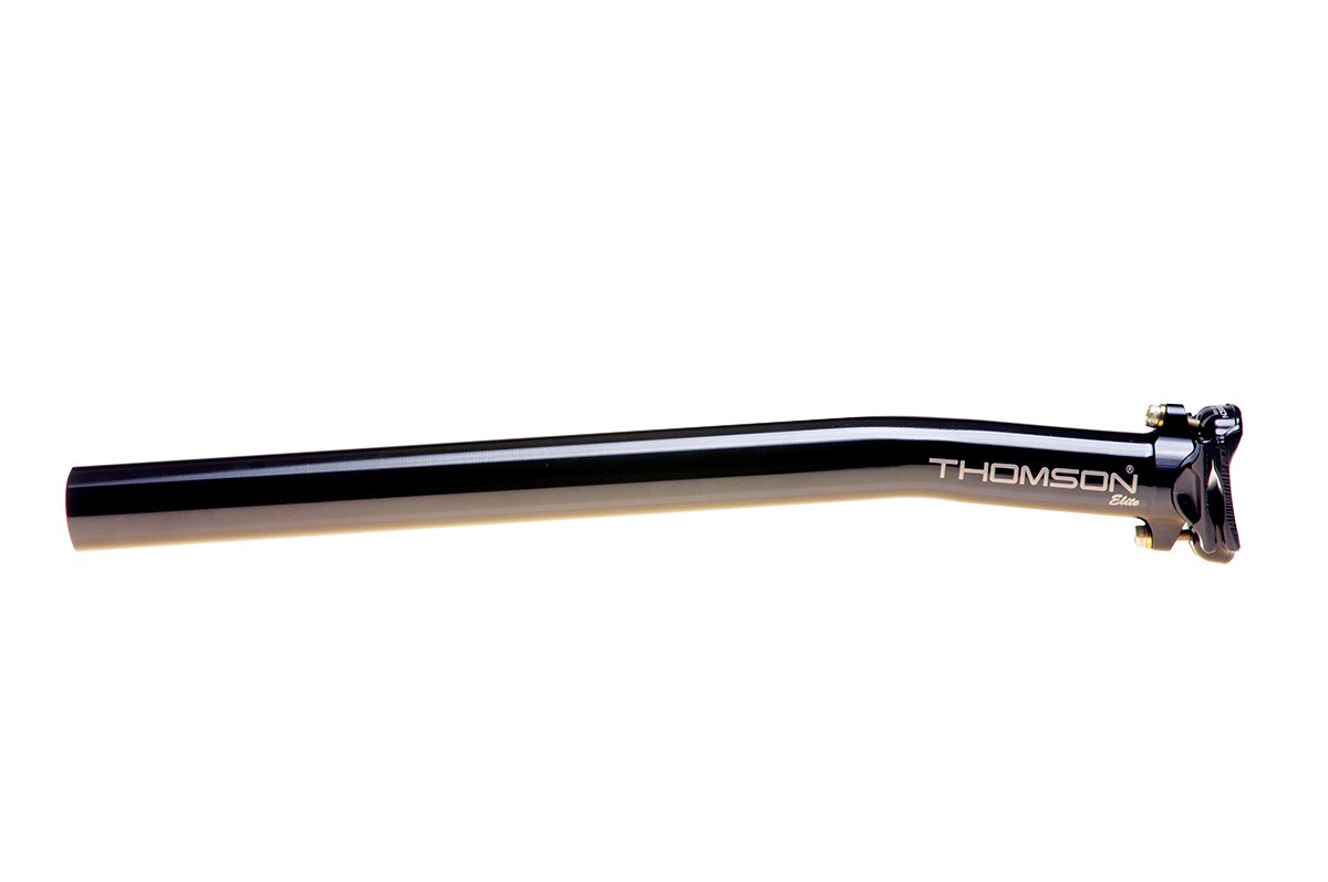Thomson Elite Setback Seatpost – 27.2 mm, 410 mm Length, 16 mm Offset, Black
