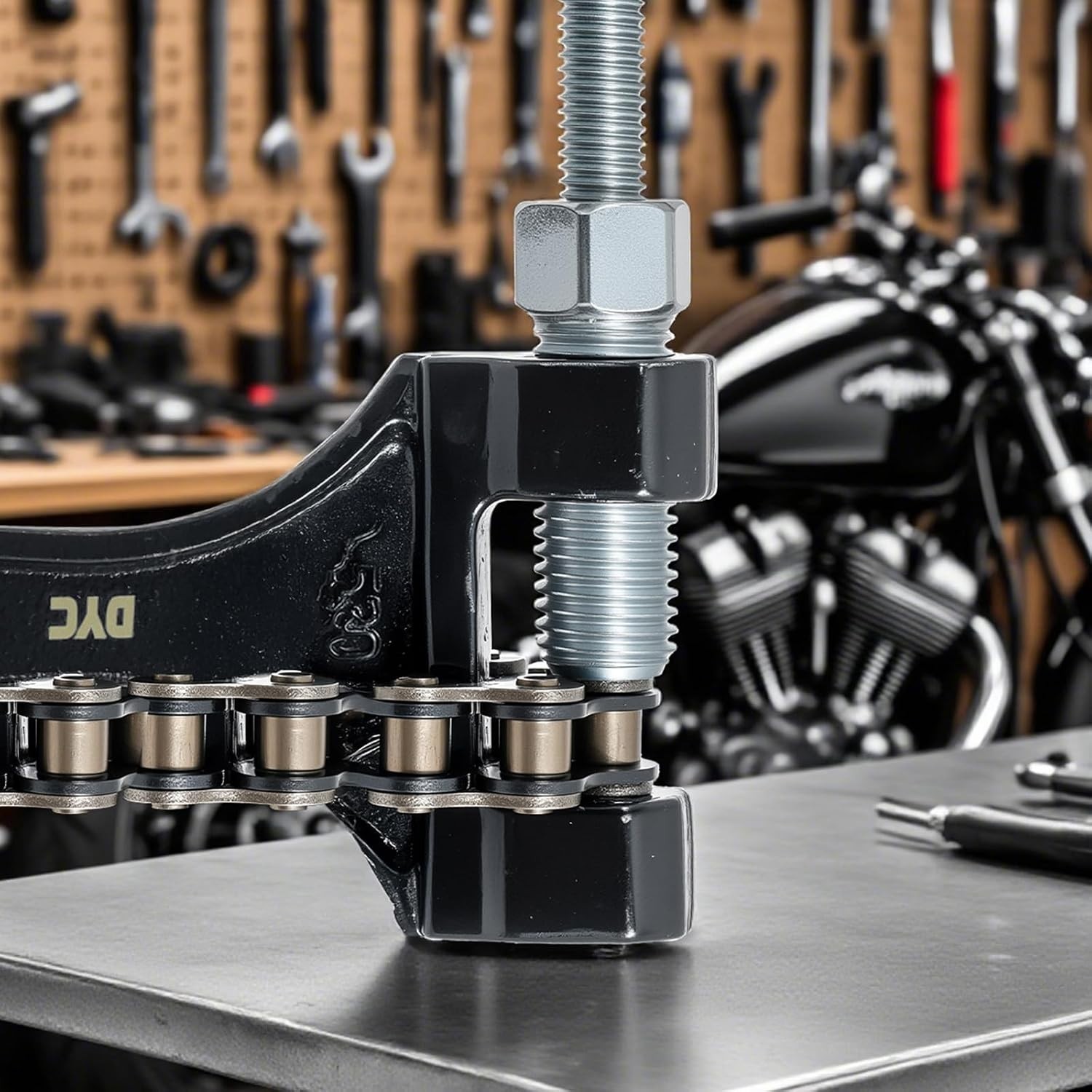 DYC 420 Chain 132 Links with 5 Master Links and Chain Breaker Tool | Cut to f…
