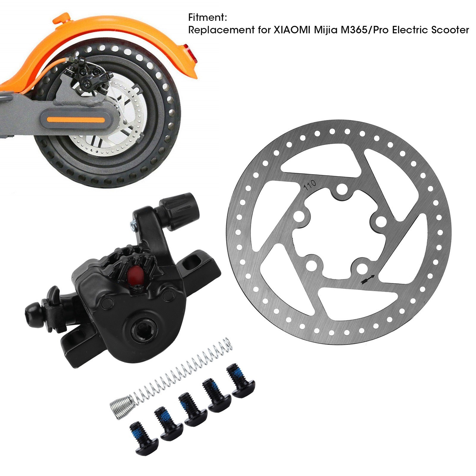 Disc Wheel Brake Kit 110mm Disc Rotor Replacement For M365 Pro Electric Sco ZCTG