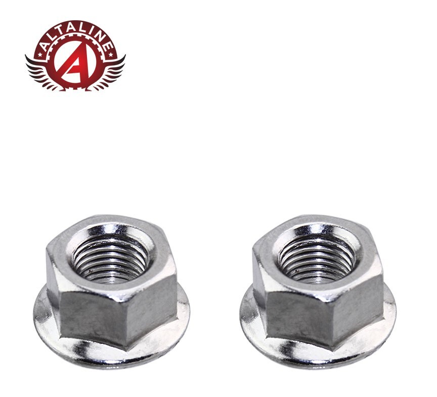 NEW! 24TEETH AXLE NUT 3/8 AXLE USED FOR COASTER WHEEL CHROME SOLD BY PAIR.