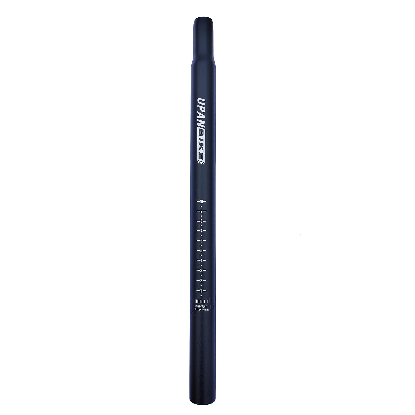 UPANBIKE Bike Seat Post Aluminum Alloy Length 400mm 25.4mm*400mm, Black