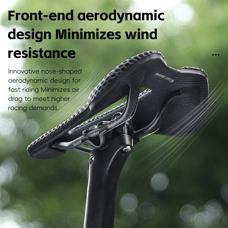 WEST BIKING 3D Printed Bicycle Saddle Hollow Titanium Seat Bow Bike Saddle