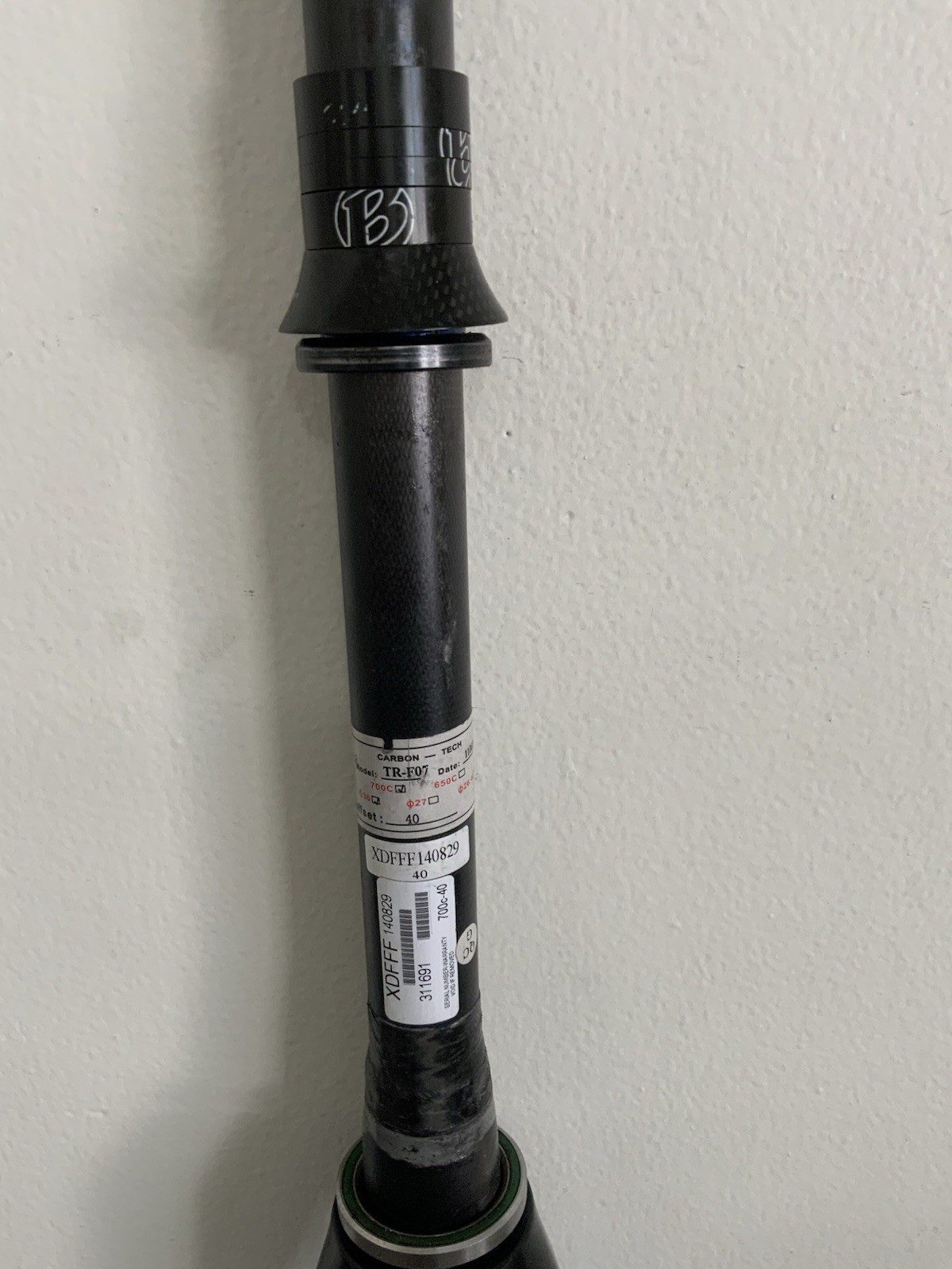 TREK RXL CARBON FORK 335 MM TAPERED STEERER 532 GRAMS 100 MM SPACING HEADSET