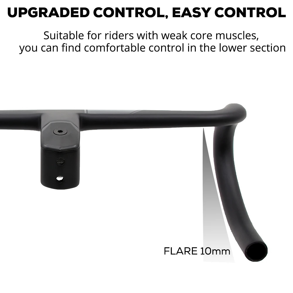 -6 Degree Full Carbon Aero Road Bike Integrated Drop Bar Internal External Cable