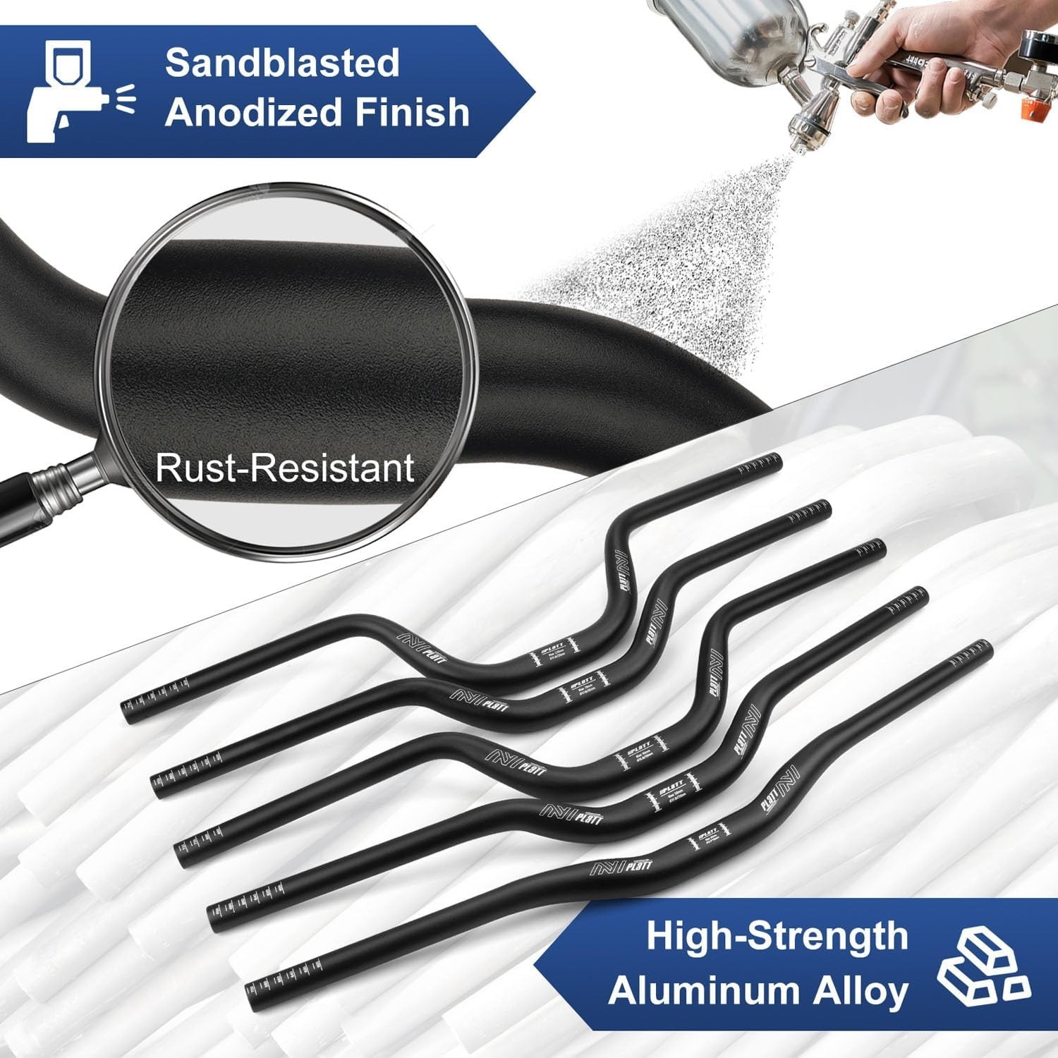 Corrosion-Resistant Mountain Bike Handlebar – 70mm Rise