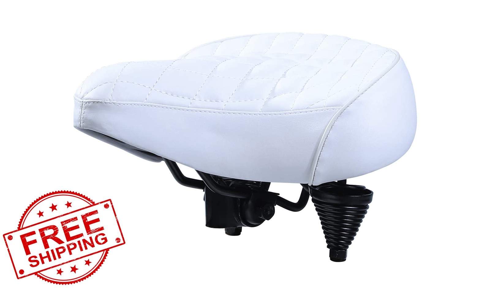 FOMAS Beach Cruiser Bike Seat White