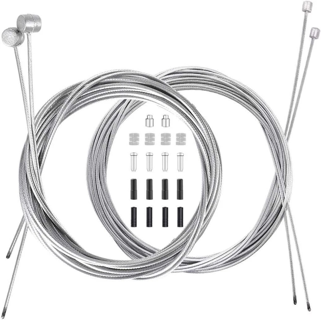 18 PCS Bike Brake and Shifter Cable Set – Durable Stainless Steel & Zinc-Coated