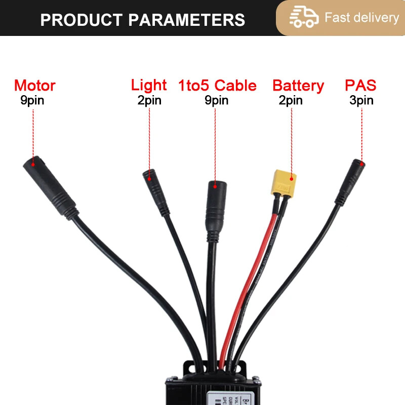 E-Bike 3 Mode Controller Motor Brushless Controller 250W-1000W with LCD Display
