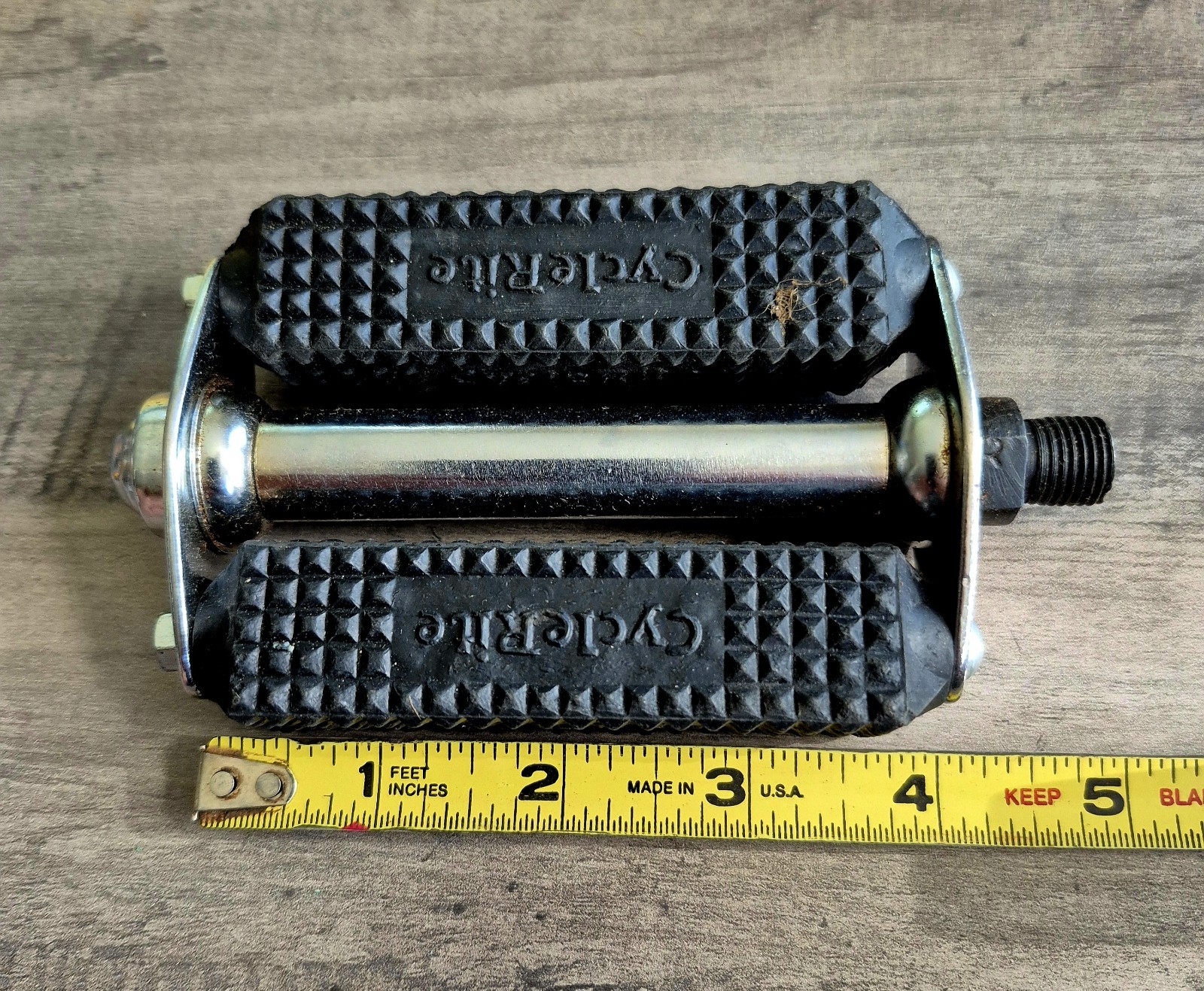 CycleRite GentsNo.20( N.i.B.)Rubber/Steel Pedals 1/2 in Axle Black/Silver