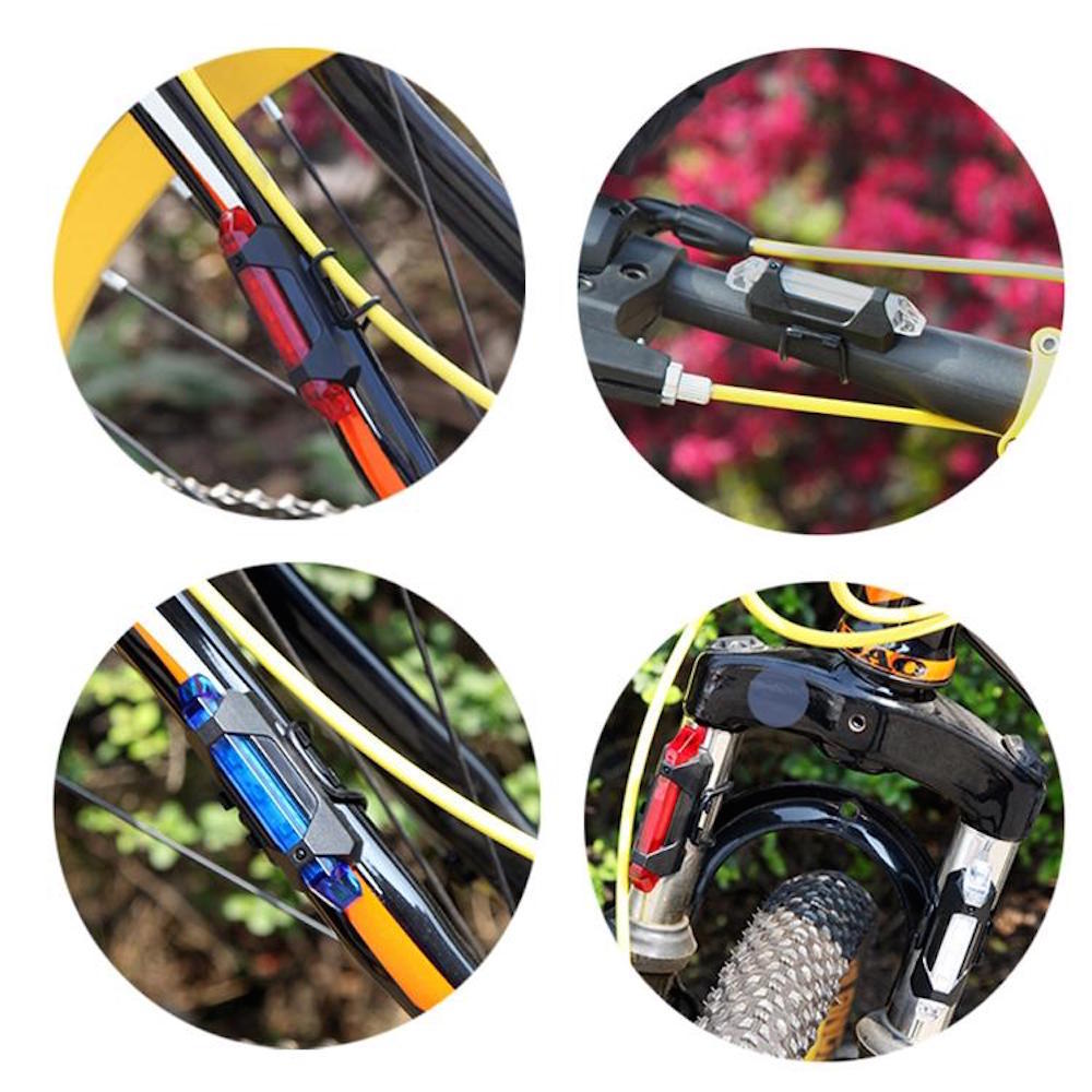 MICRO USB RECHARGEABLE LED Bike LIGHT Bar Head Rear Tail frame Bicycle Beam Lamp