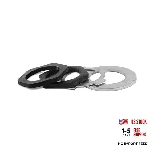Front Wheel Hub Spindle Lock Nut Kits, Front Axle Hub Adjusting Set of 4