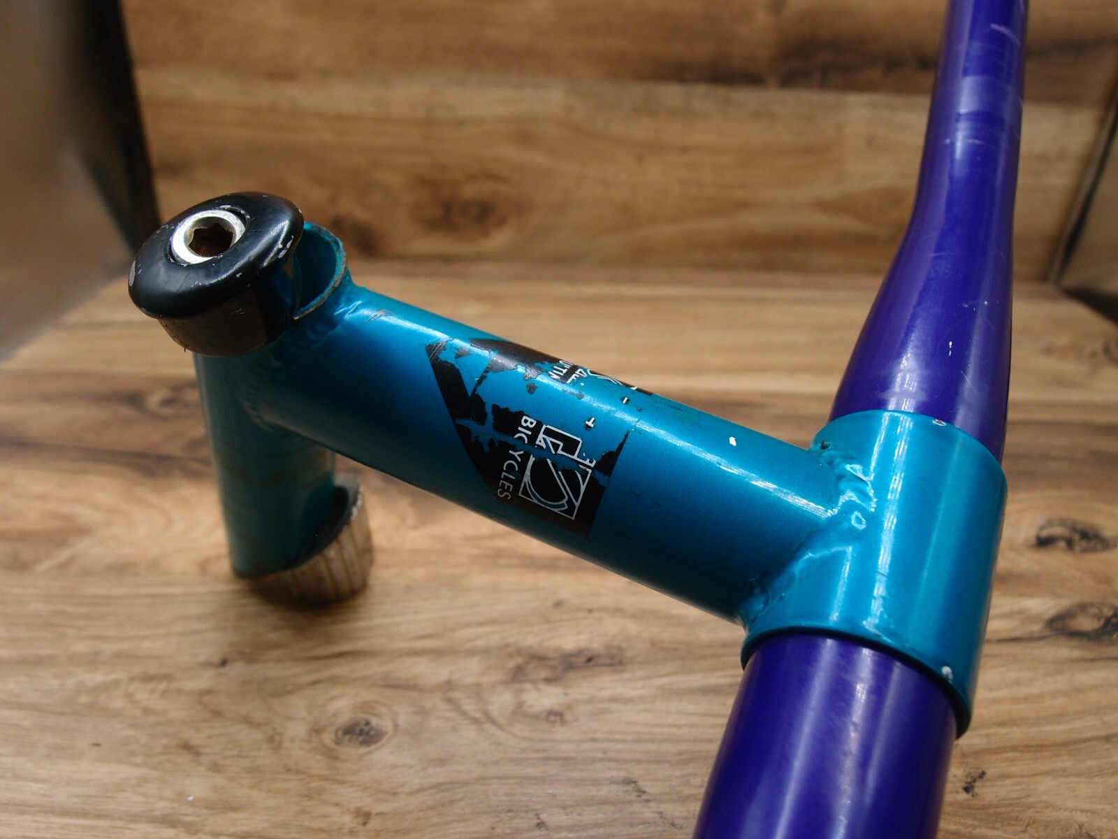 MTB flat handlebar steel+ quill stem CAT by nL CRMO 28.6 mm