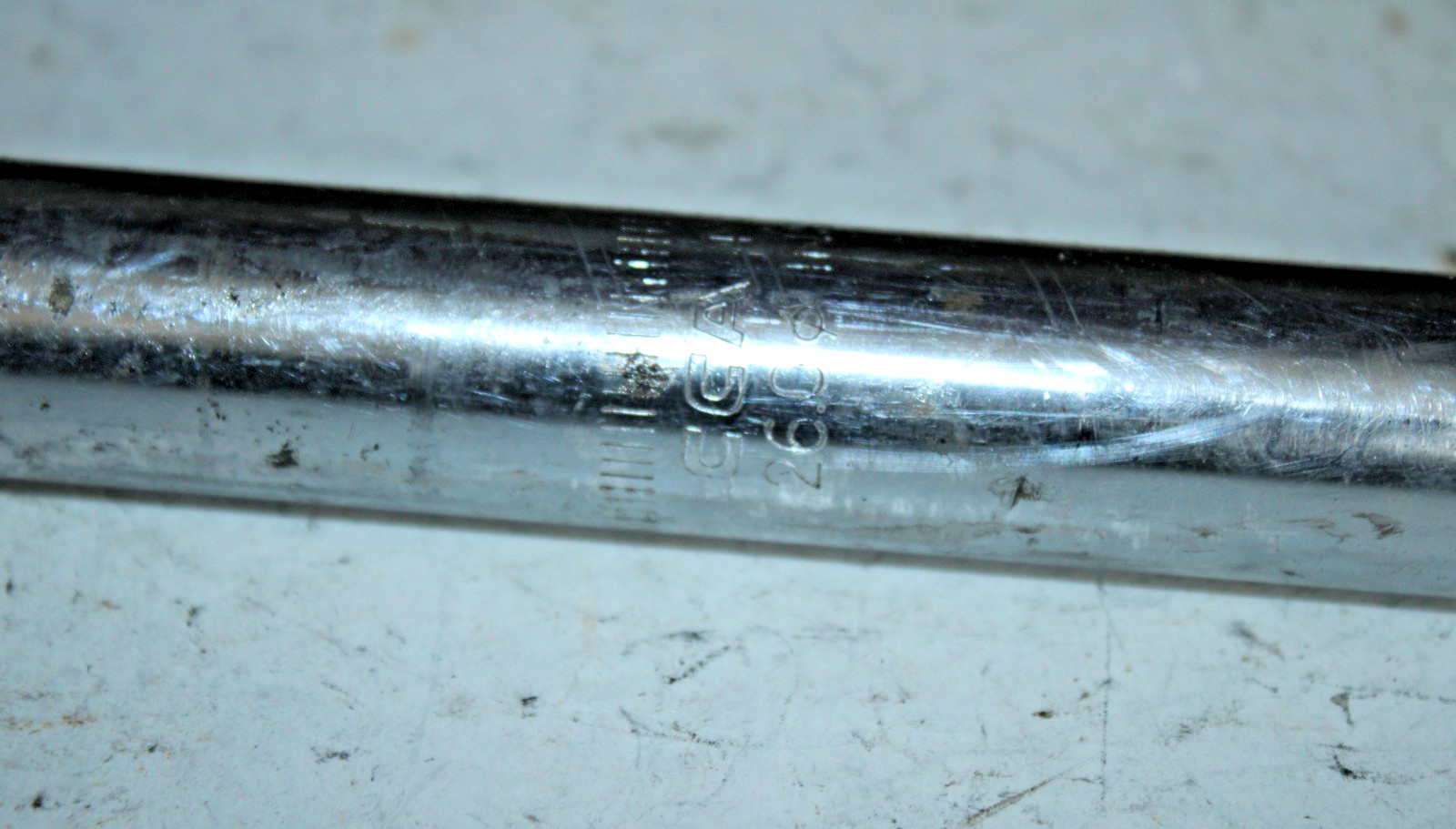 Vintage CCA BMX Seatpost Seat Tube 390/25.4mm 50mm Offset Silver Chromoly Steel~