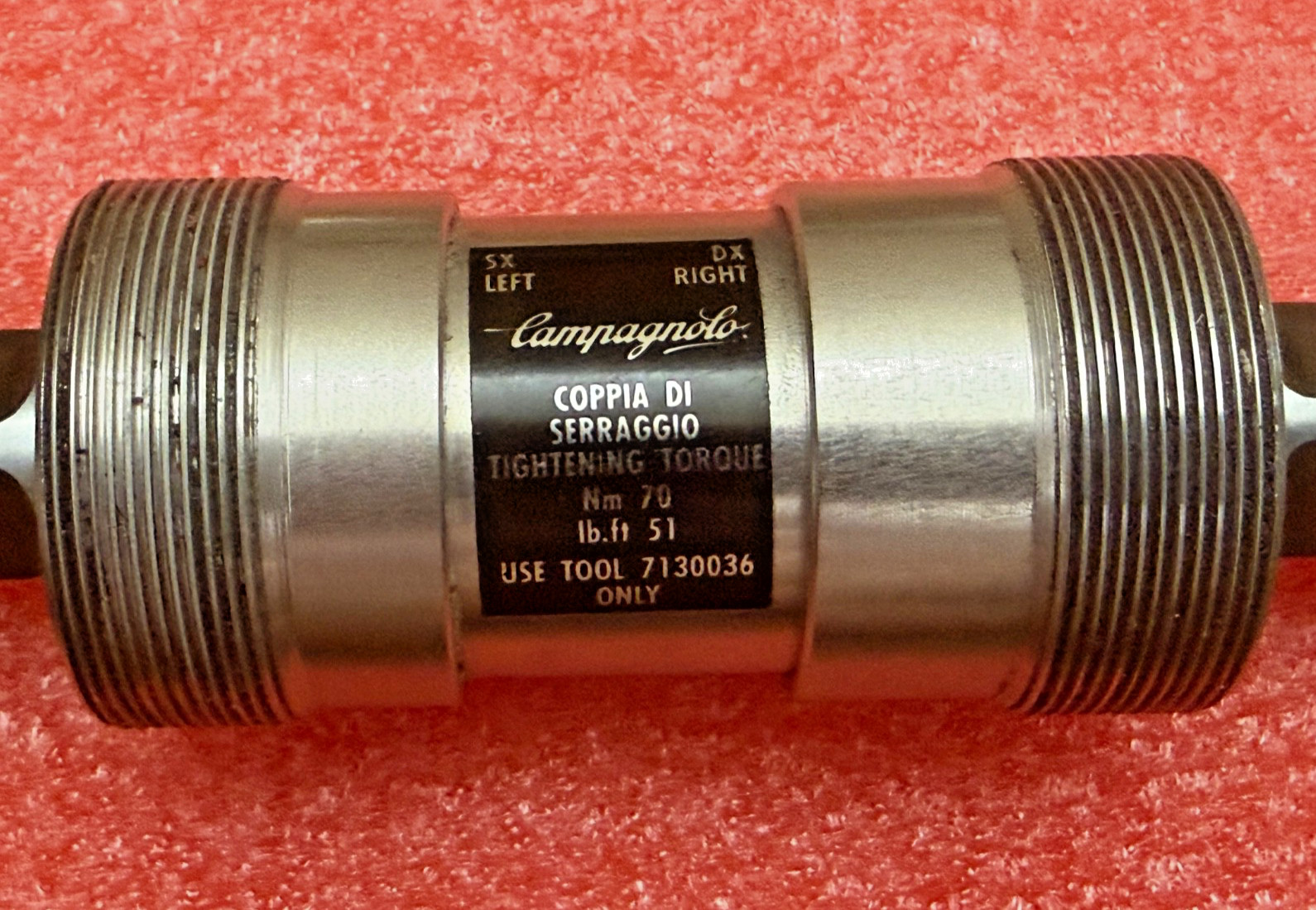 CAMPAGNOLO RECORD 10 SPEED ROAD BICYCLE 172.5 MM 53/39 TOOTH CRANK SET w/ BB ITL
