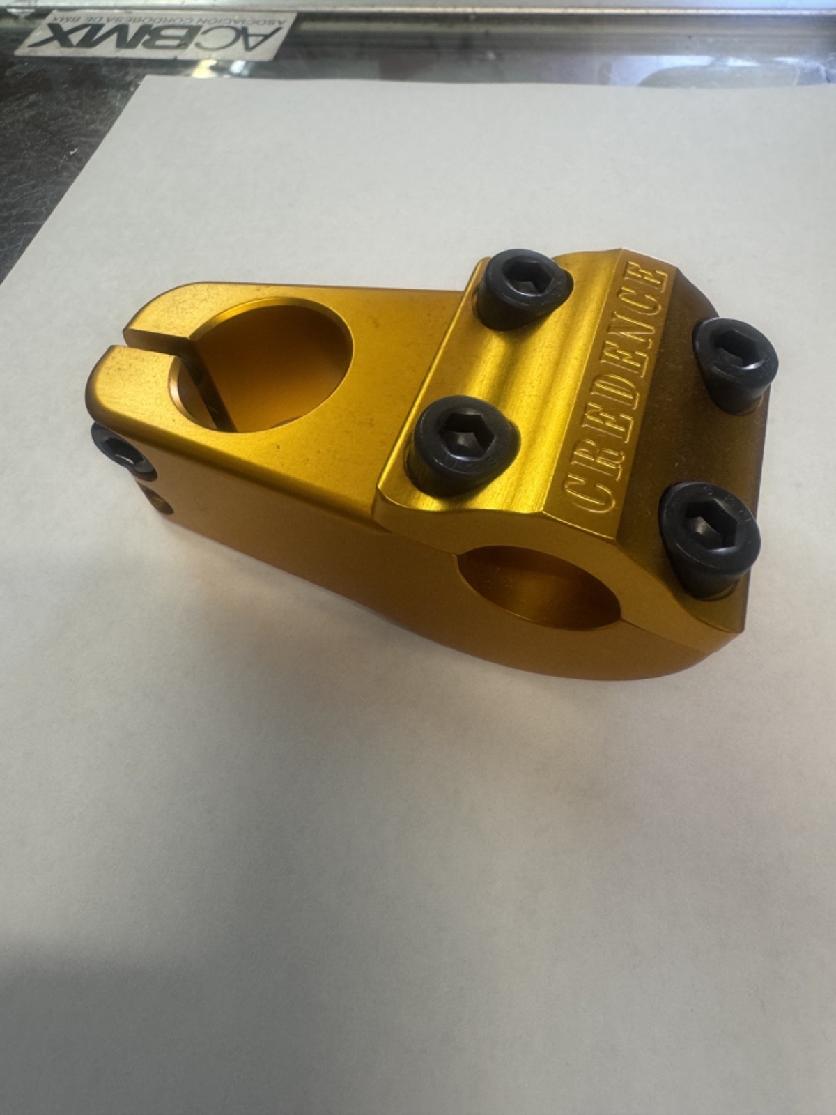 S&M BMX CREDENCE STEM GOLD BIKE BIKES NECK YELLOW CCR 52 52MM