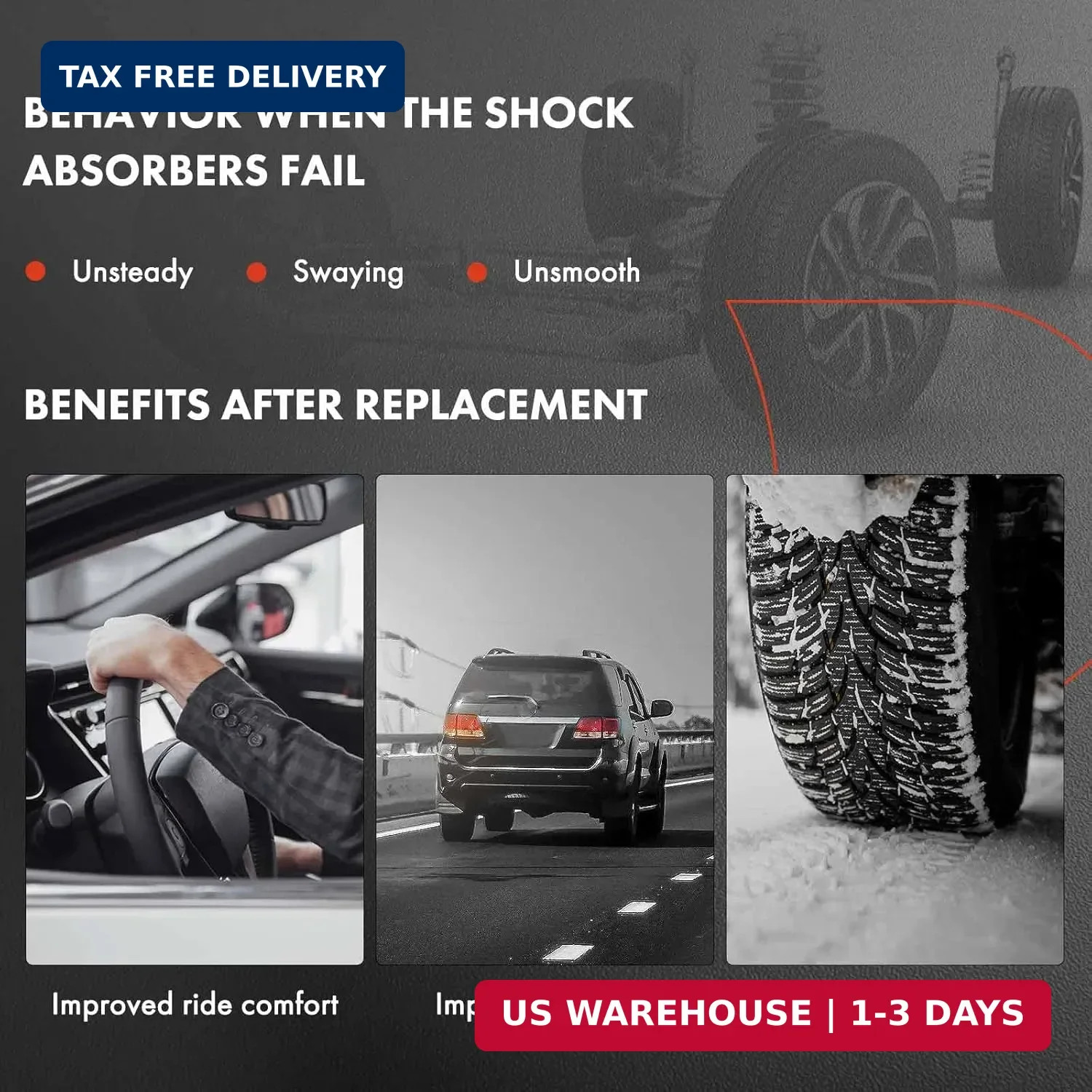 A-Premium Front Complete Struts Compatible with Hyundai Elantra (GLS, Limited) 2