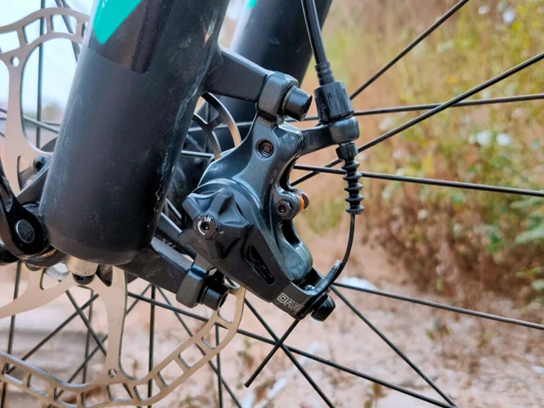1 Pair Bicycle Brake Caliper Mechanical Disc Caliper MTB Pushe Piston Disc Brake