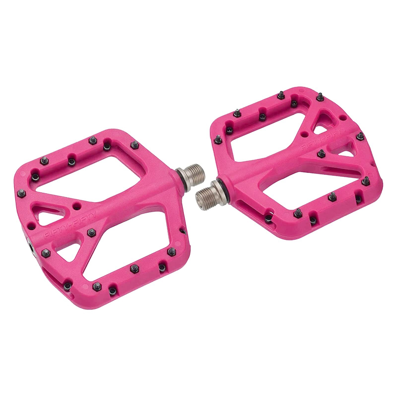 FIFTY-FIFTY Mountain Bike Pedals, Non-Slip MTB Nylon Composite, 9/16″ Bicycle…
