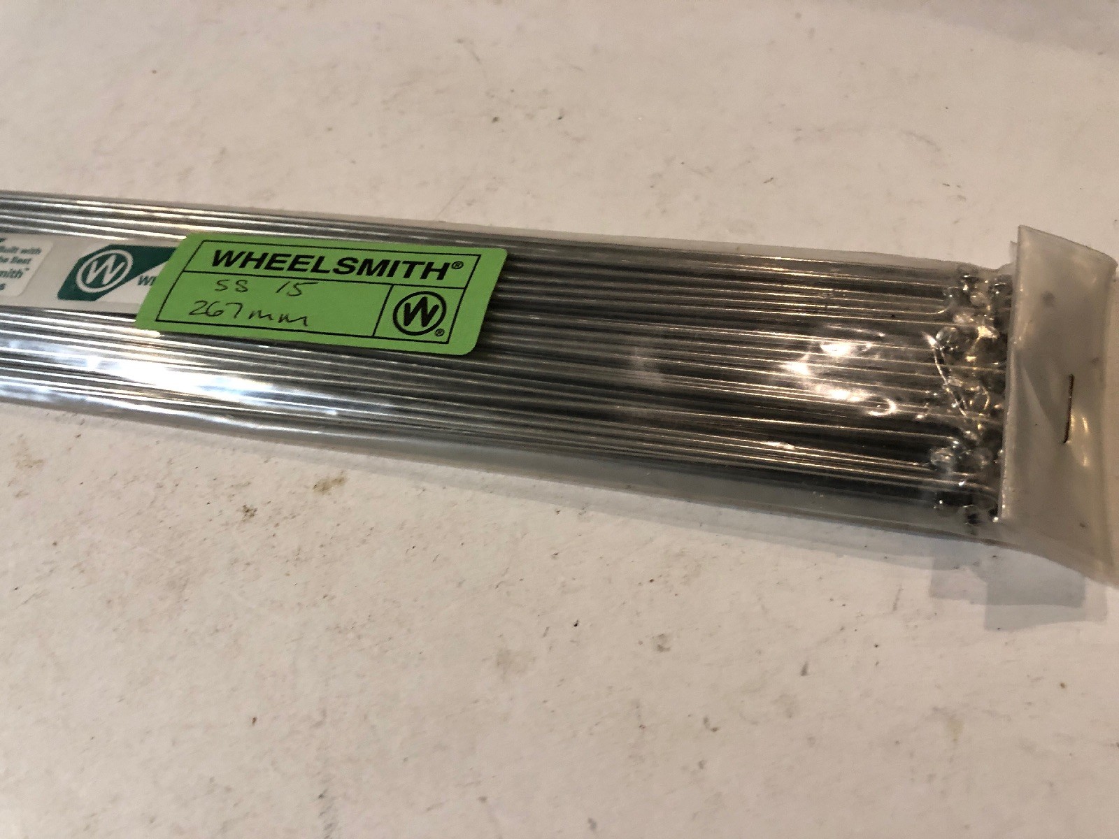 Wheelsmith SS15-267mm Silver spokes Pack Of 50