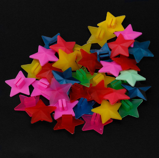 3Pack Colorful Bicycle Stars and Beads Wheel Bike Decoration Bead Spoke Beads