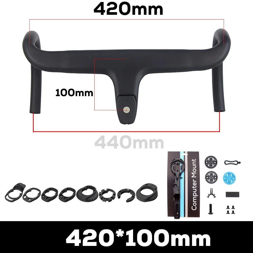 Carbon Fiber Internal Routing Integrated Road Bicycle HandleBar -10 Degree