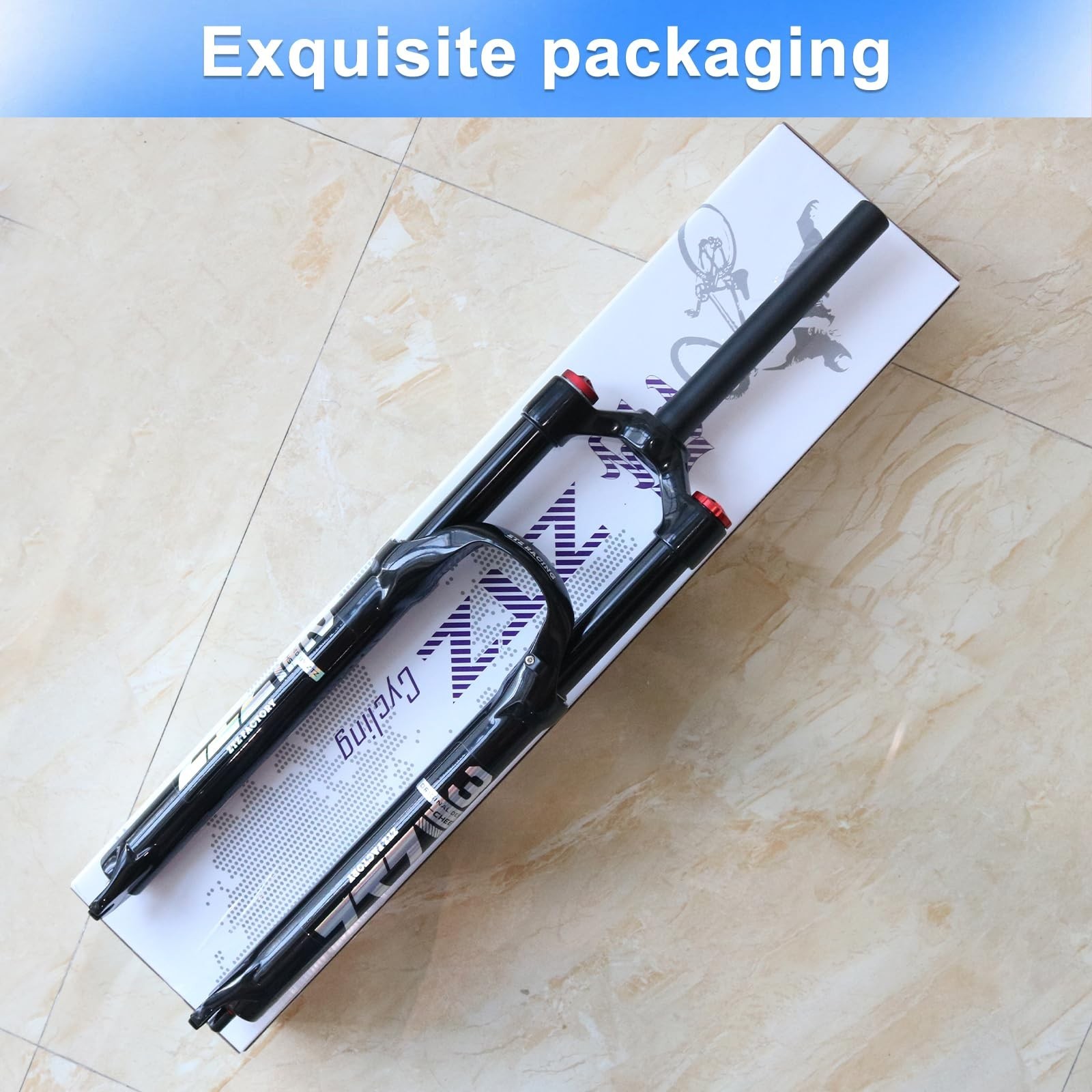 26/27.5/29 inch MTB Dual Air Suspension Fork, 1 1/8 Straight Tube, 120mm Trav…