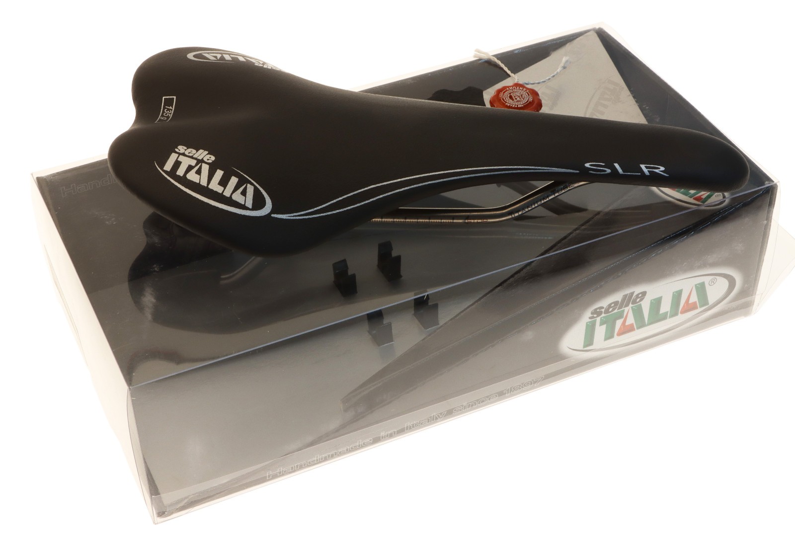 Selle Italia SLR Saddle Carbon Fiber Titanium Rails Black Leather NIB NOS NEW