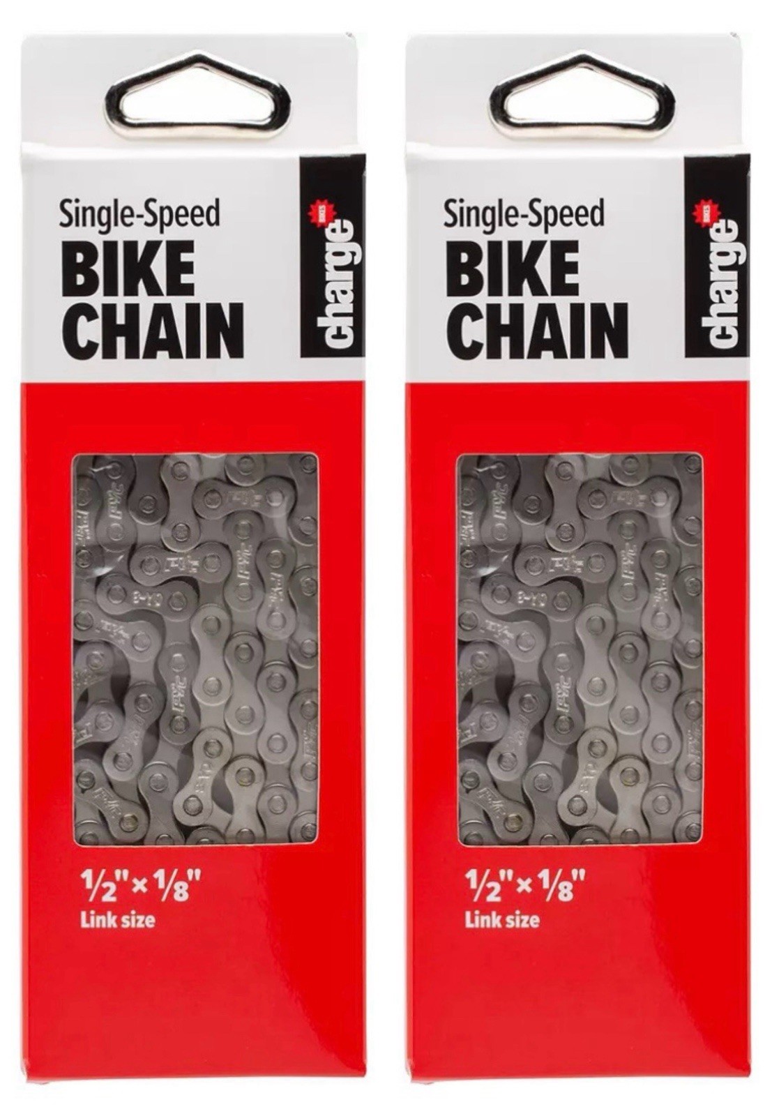 Charge Chrome Bike Chains 1/2 x 1/8 High Strength BMX/Single Speed 112 Links TWO