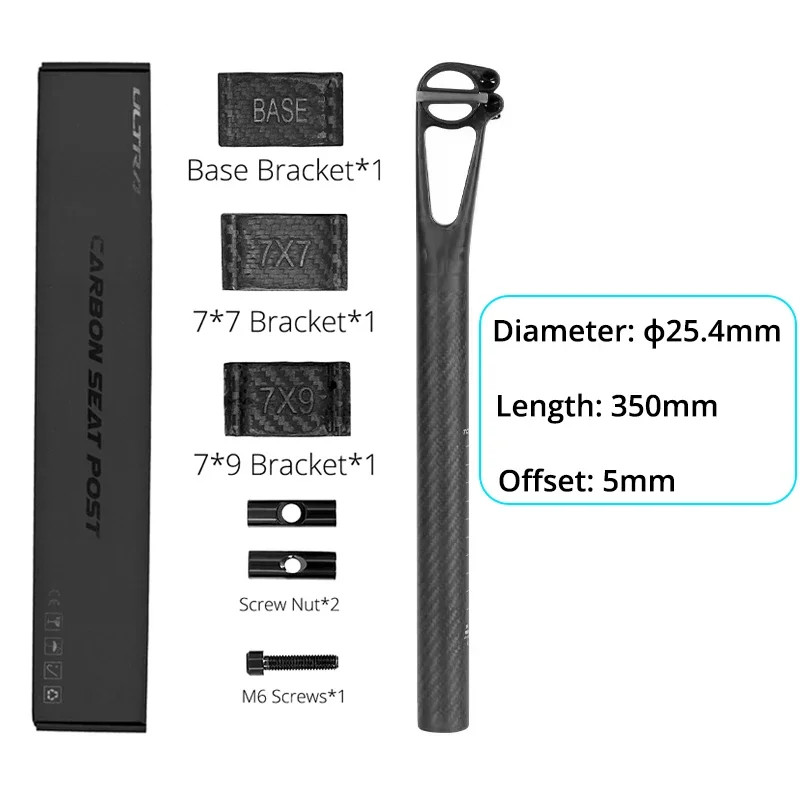 Offset 5/25MM Carbon MTB Seatpost 25.4/27.2/30.9/31.6MM Road Bicycle Seat Tube
