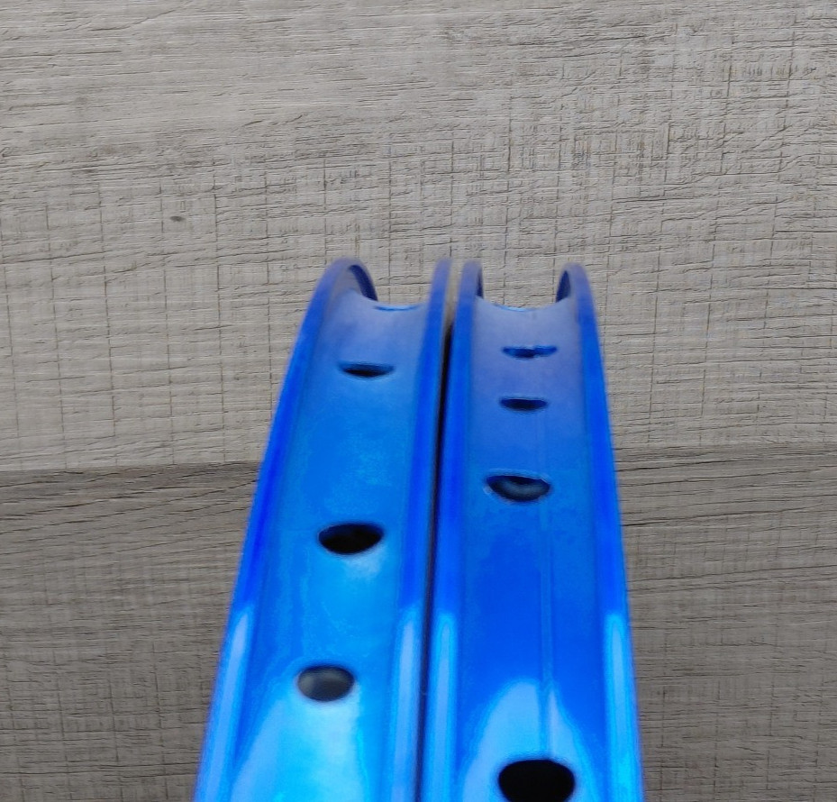 Vintage Velocity Aerohead 700c 36H Rim Pair (2) – Australia Painted BLUE