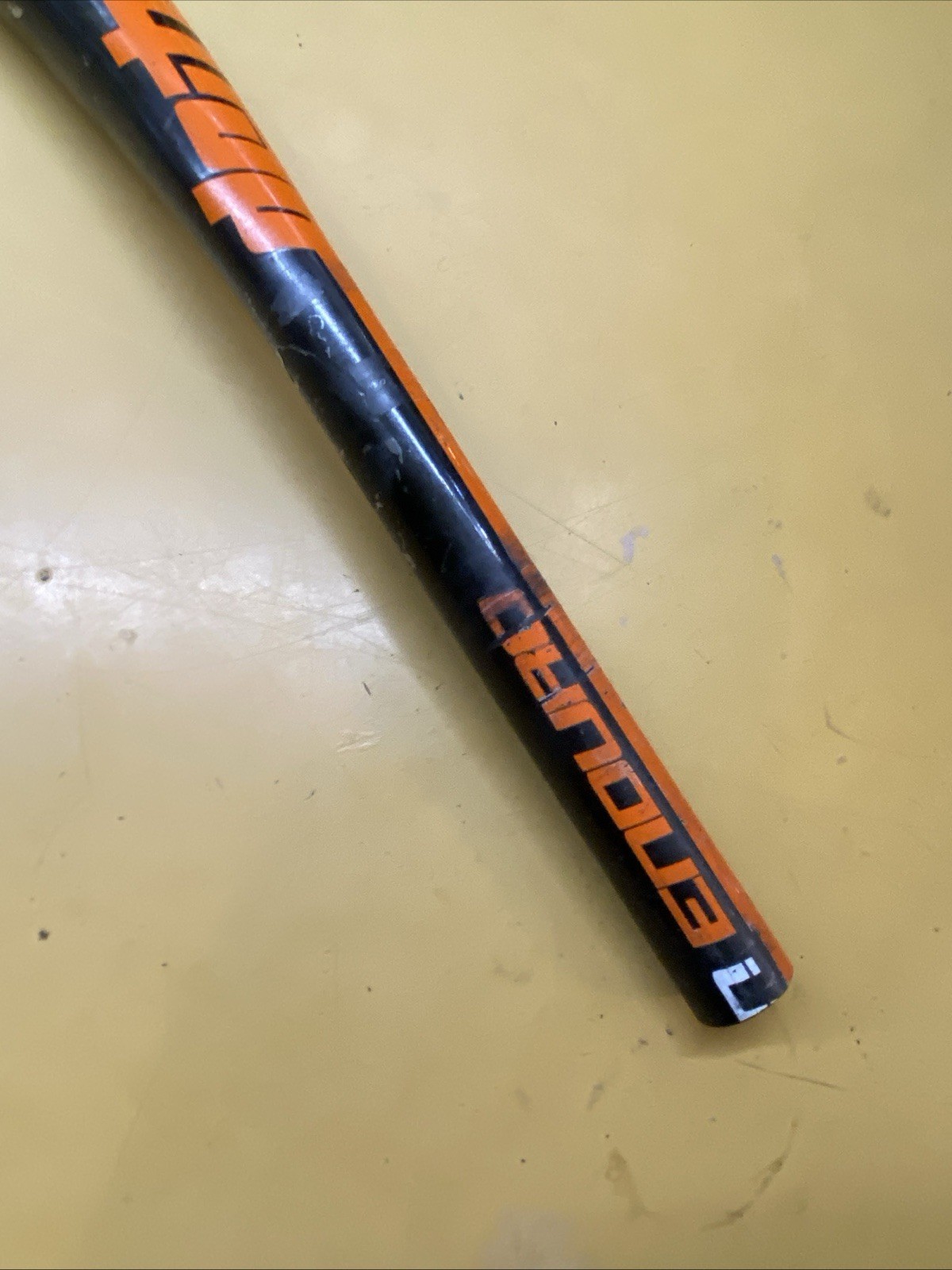 Black & Orange Deity FMO Enduro 600mm x 31.8mm x 20mm Riser Handlebar