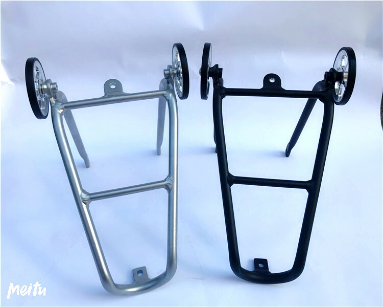 Aolly Rear Rack / EZ Easy wheels for Brompton Bicycle