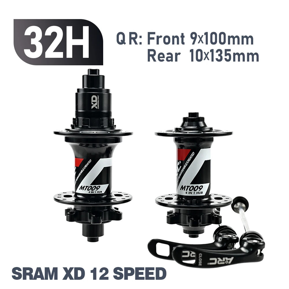 6 Pawls Hub MT009 MTB Hub Front 9X100 Rear 10X135Mm 6 Bolt Disc Brake Bike Bicyc