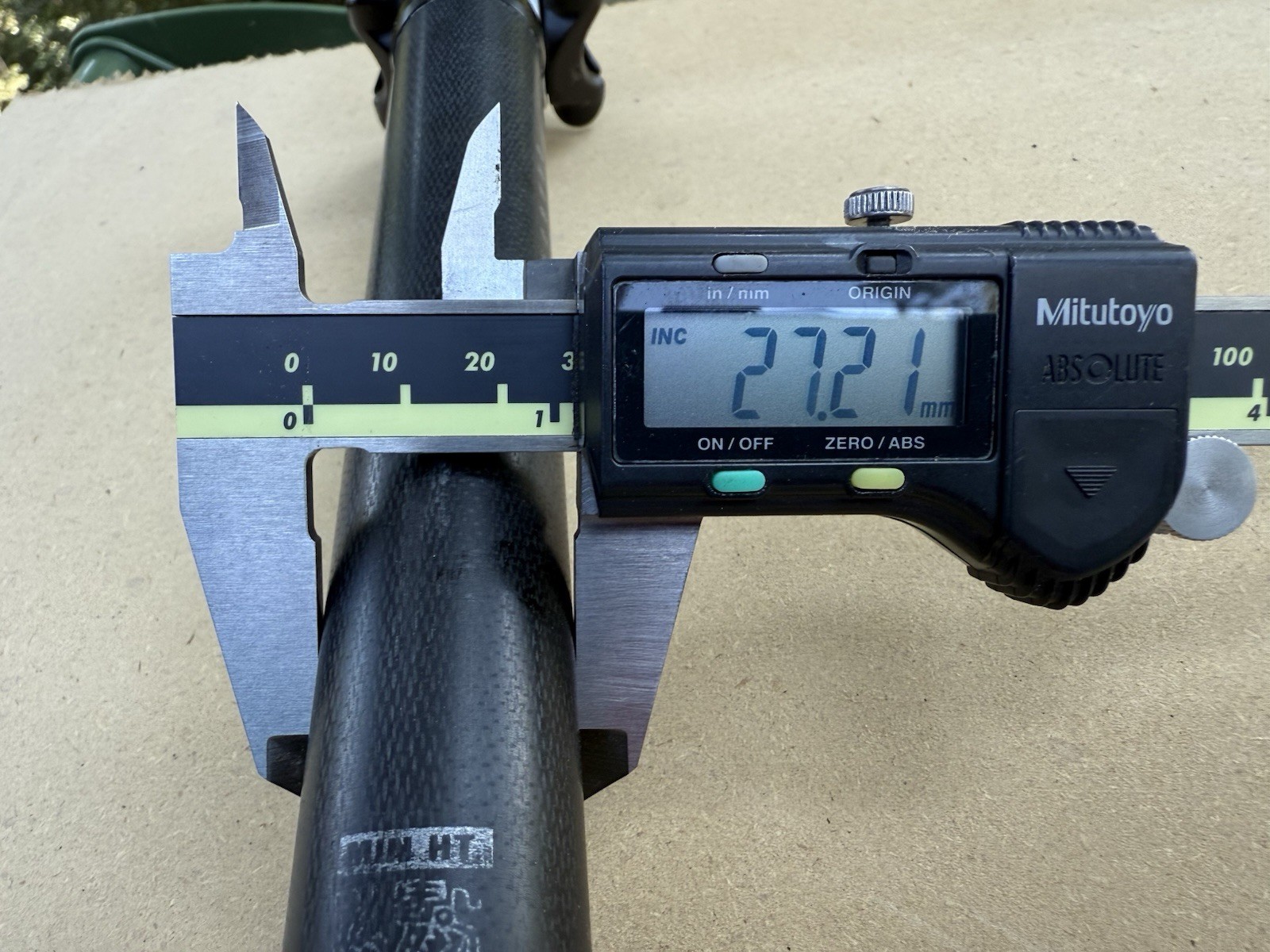 Vintage Titec Carbon Fiber Seatpost, 27.2mm x 350mm, C191 Micro Adjust