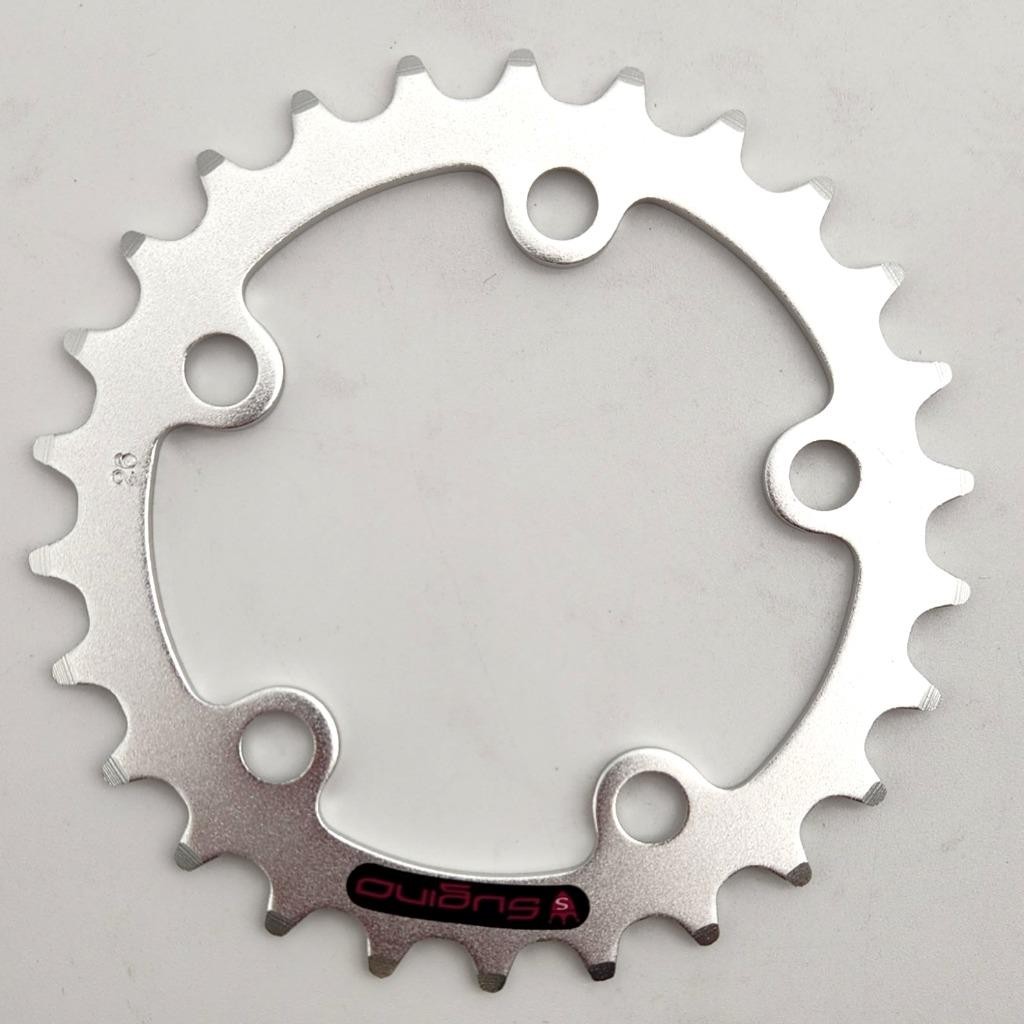 Sugino 26t x 74mm 5-Bolt Single Inner Bicycle Chainring Anodized Silver NOS