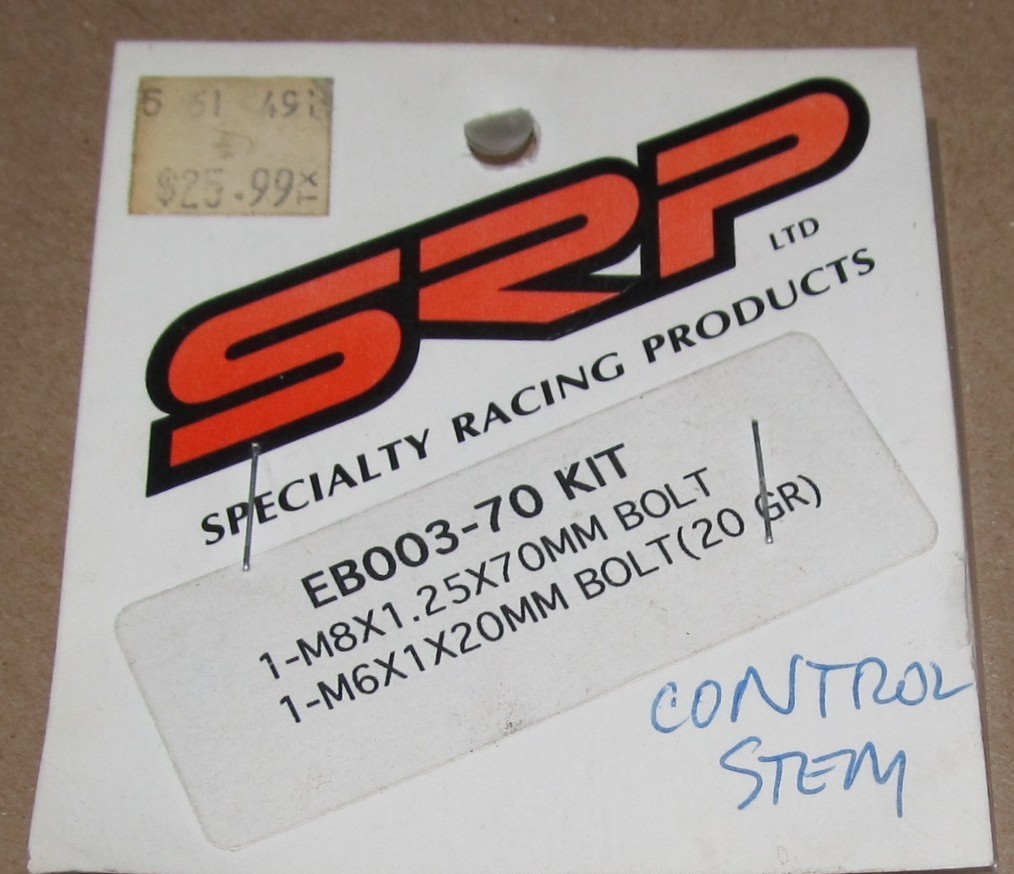 SRP Titanium Stem Bolt Kit M8x1.25 x 70mm Stem Expander & M6x20mm EB003-70
