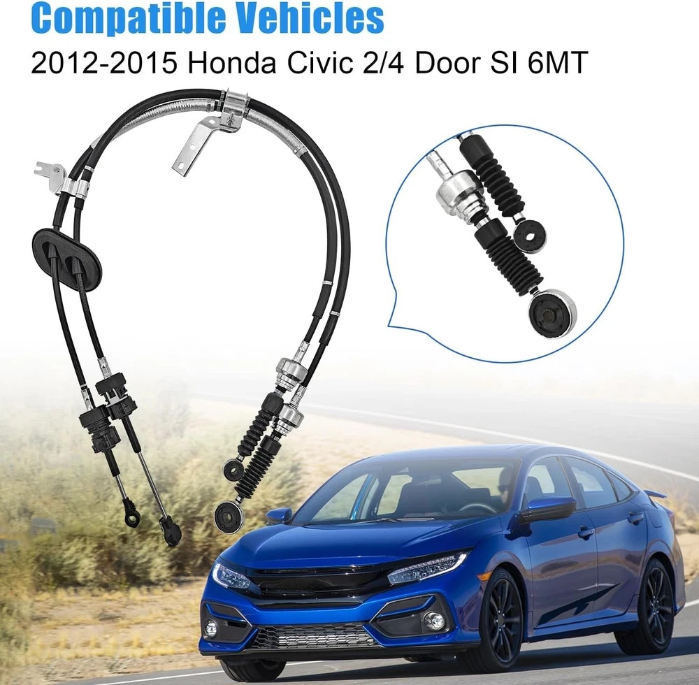 54310-TR4-A02 Shifter Cables Compatible With Honda Civic Si 2.4L L4 2012 2013 20