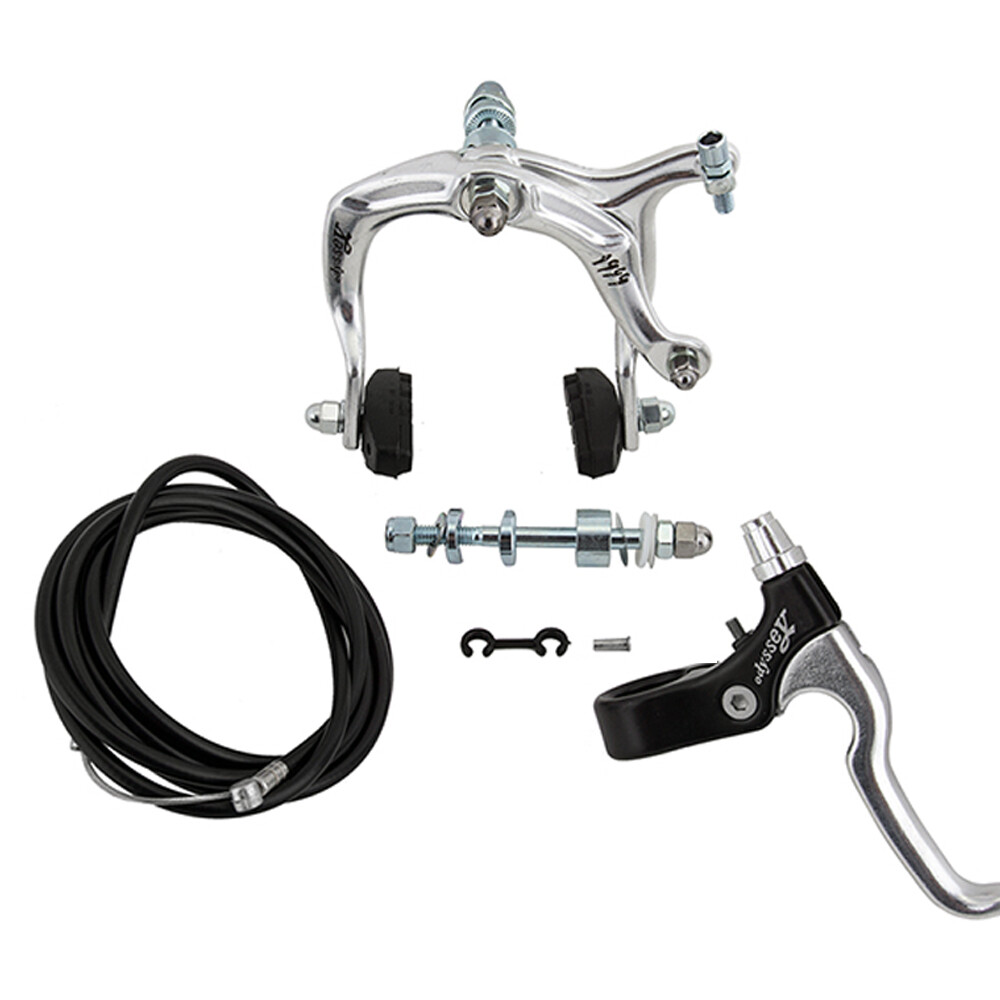 Odyssey 1999 BMX Single Brake Caliper 74-95mm w/ Lever Cable & Housing Silver