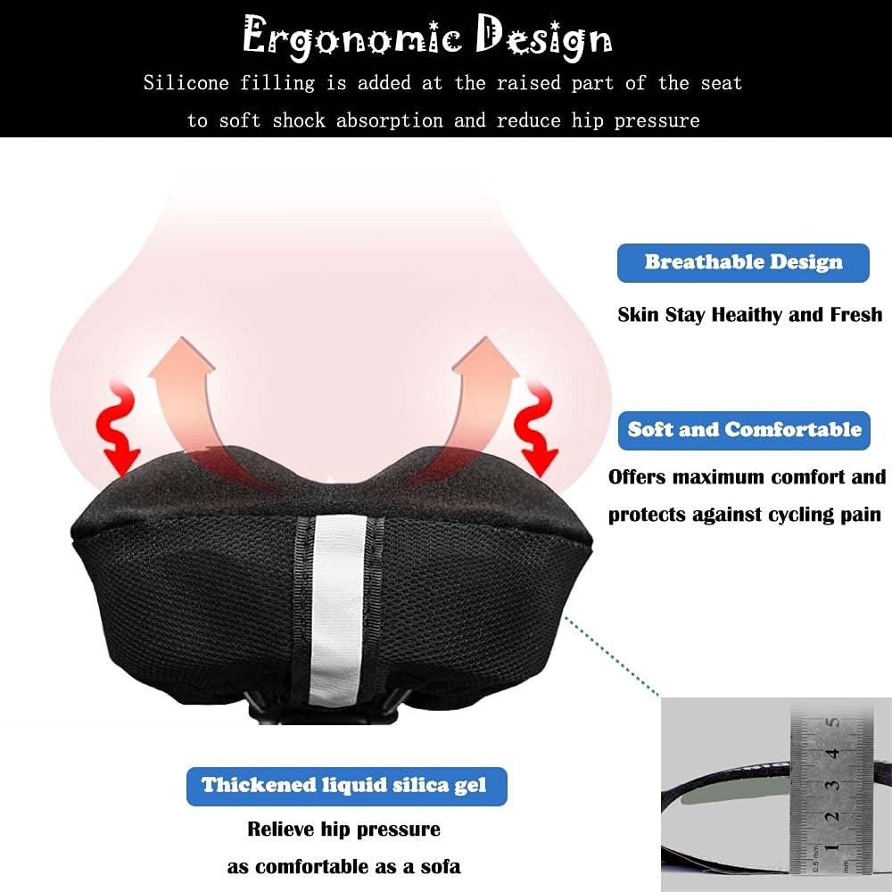 Comfortable Gel Bike Seat Cover for Kids, Waterproof & Easy to Install 9″x6″