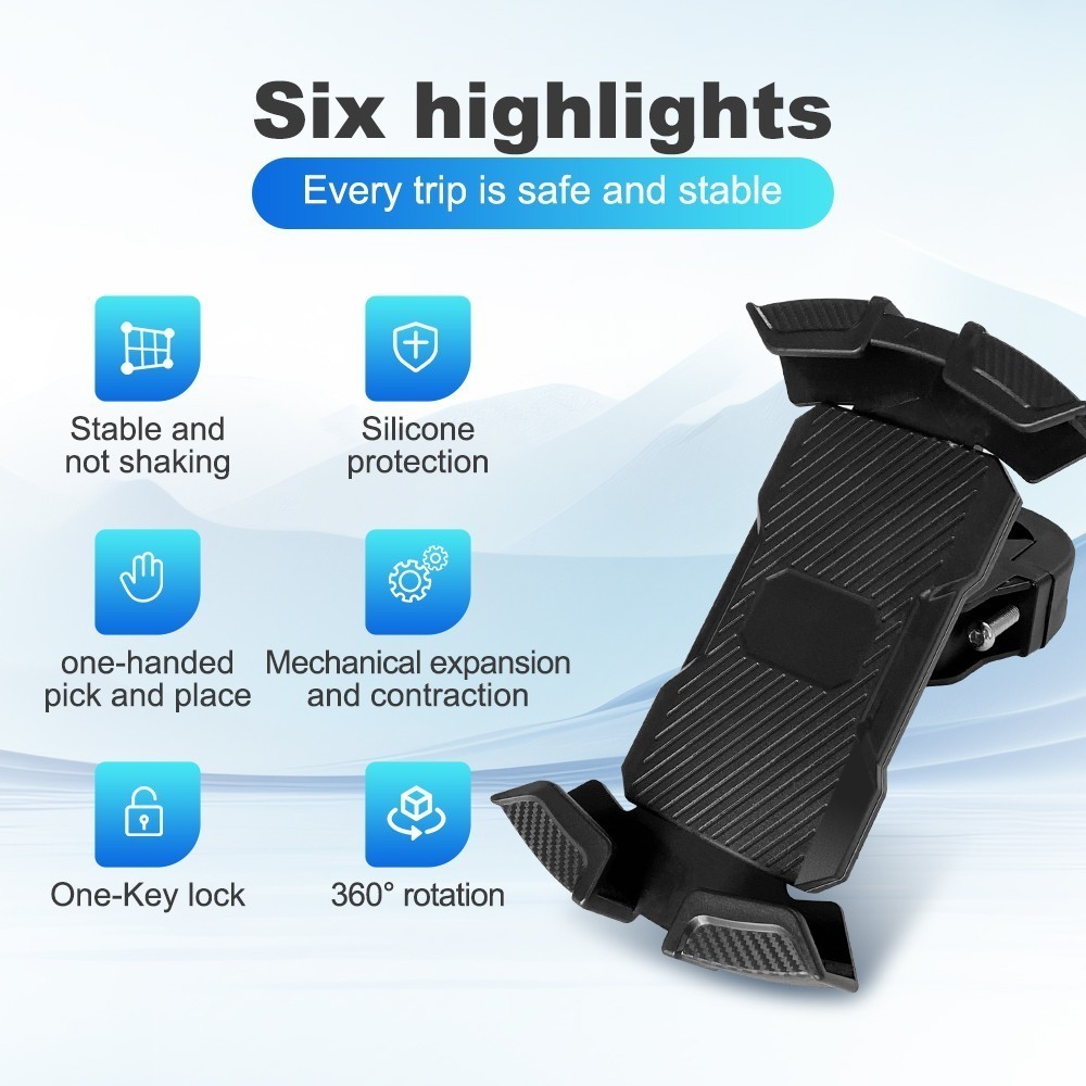 360° Ebike Bicycle Bike Phone Holder Mount For iPhone 15 14 13 12 11 Pro Max 8 7