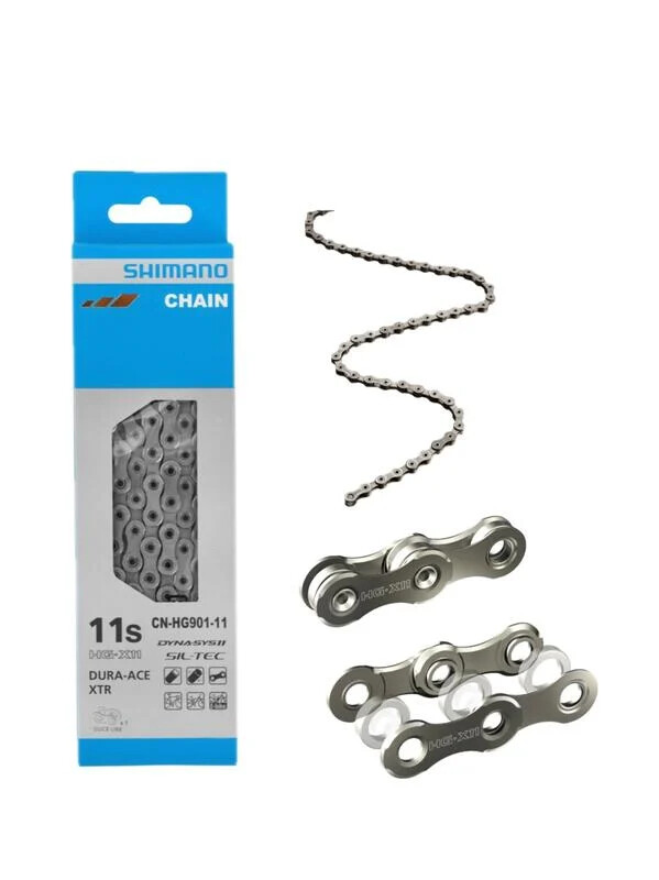 SHIMANO DURA-ACE XTR SIL-TEC ROAD CHAIN CN-HG901,116LINK W/QUICK-LINK FOR 11 SPD