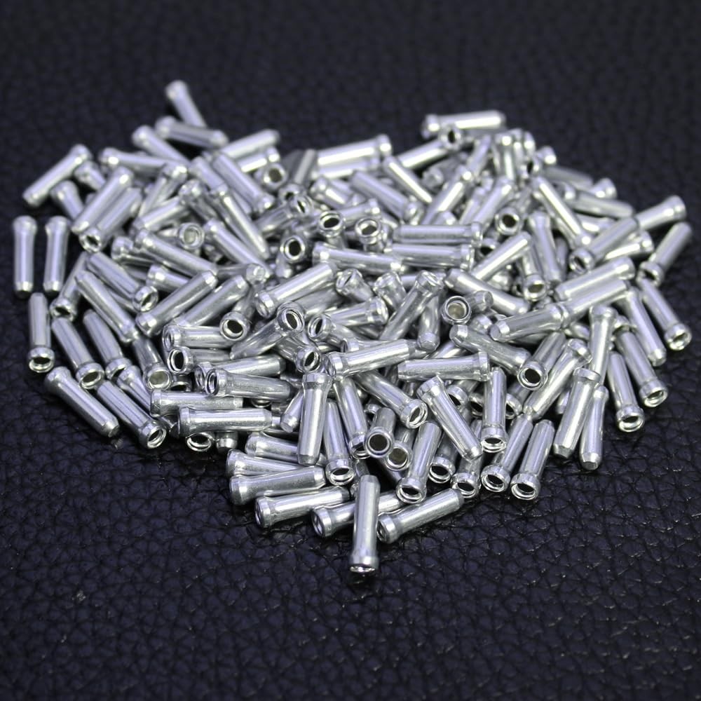 Bike Cable End Caps, Crimps, Alloy Brake Universal, 100PCS Silver