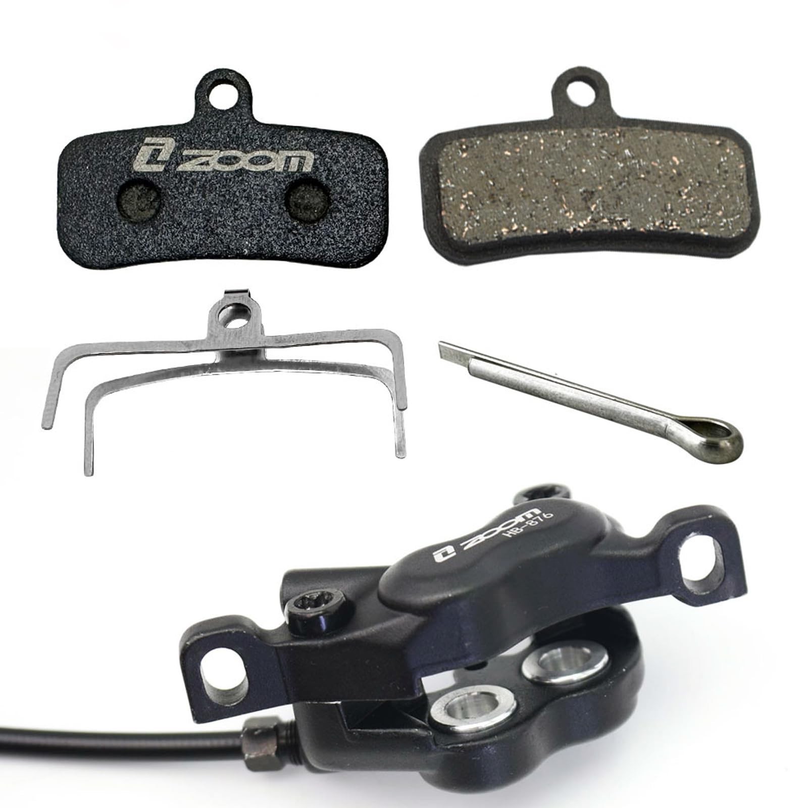 Zoom 4-Pistons Pads Semi-Metallic Brake Pads Compatible with Zoom HB876E XTR …