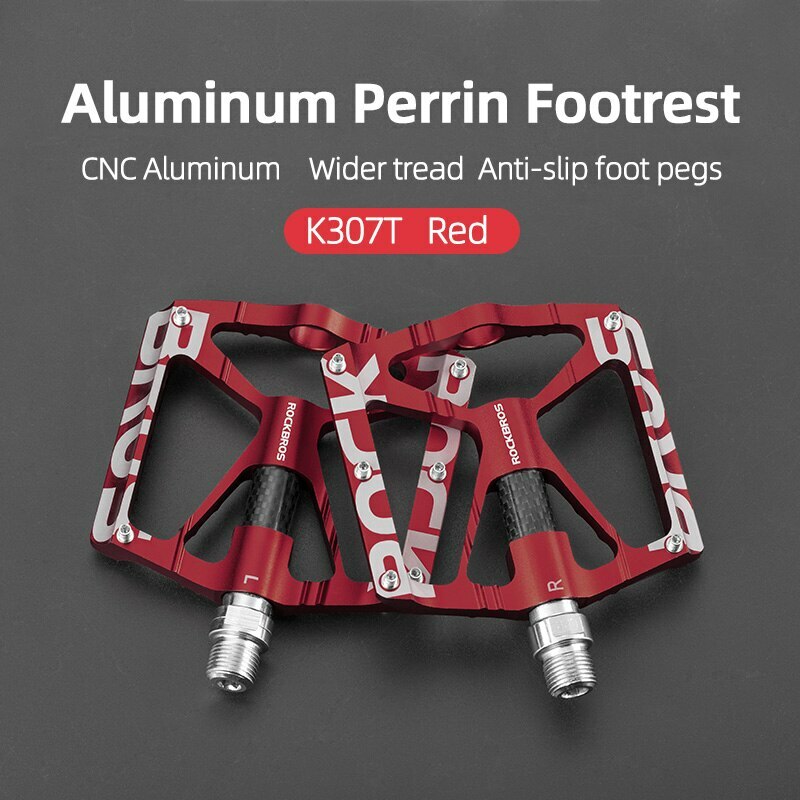 ROCKBROS Bike Pedals MTB Aluminum 9/16″ Sealed Bearing Platform Bicycle Pedals